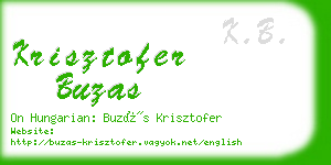 krisztofer buzas business card